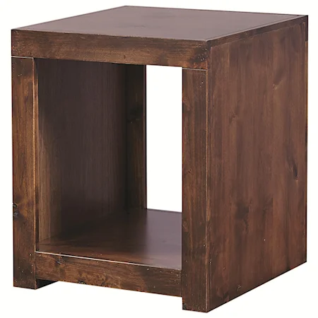 End Table with Open Compartment